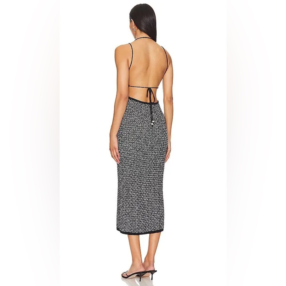 Free People Beach Mindy Sweater Midi Dress crochet dress XL Black Combo. NWOT